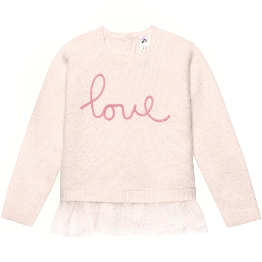 Infant & Toddler Girls Light Pink Sweater With Tulle Trim – Gerber ...