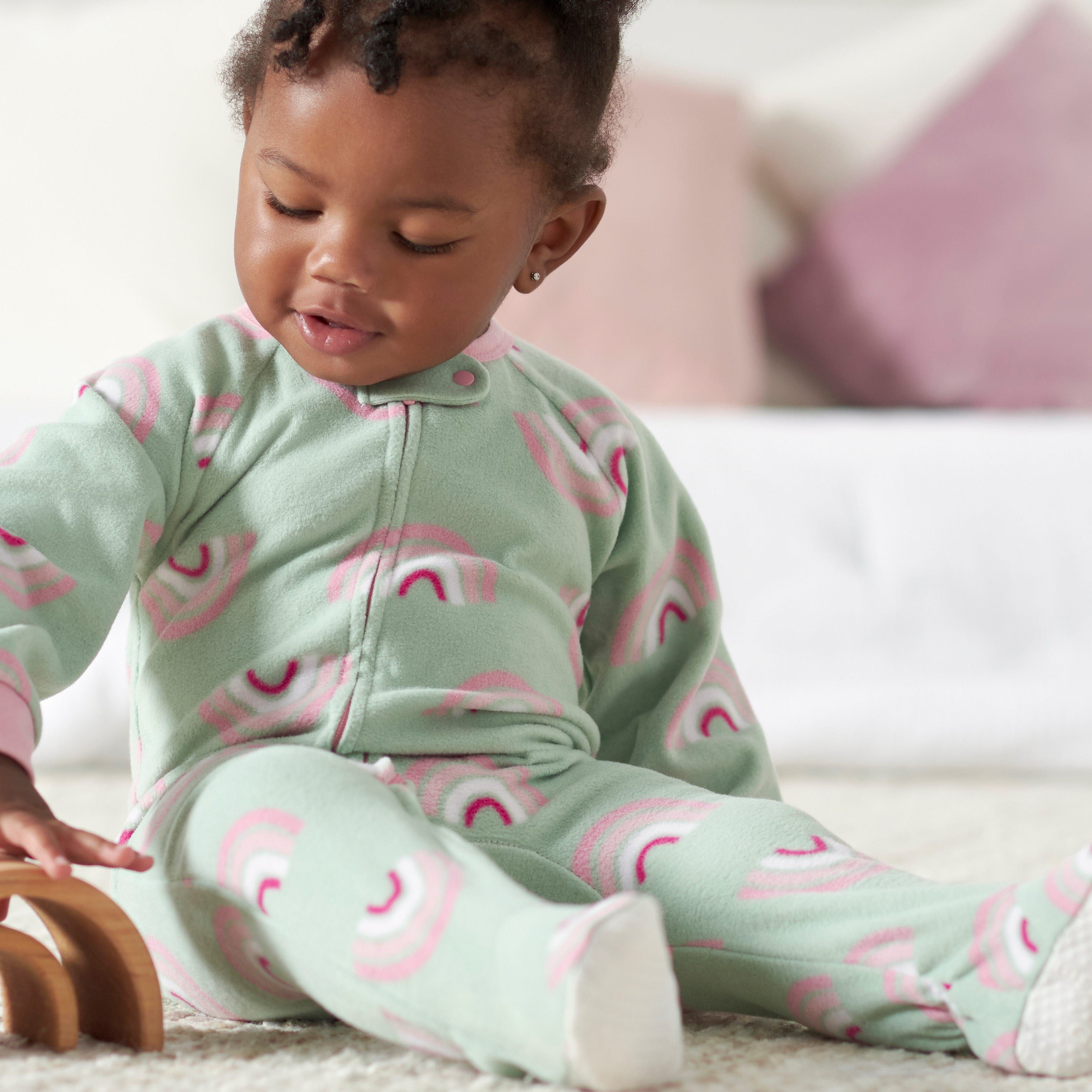 Newborn cheap fleece pajamas