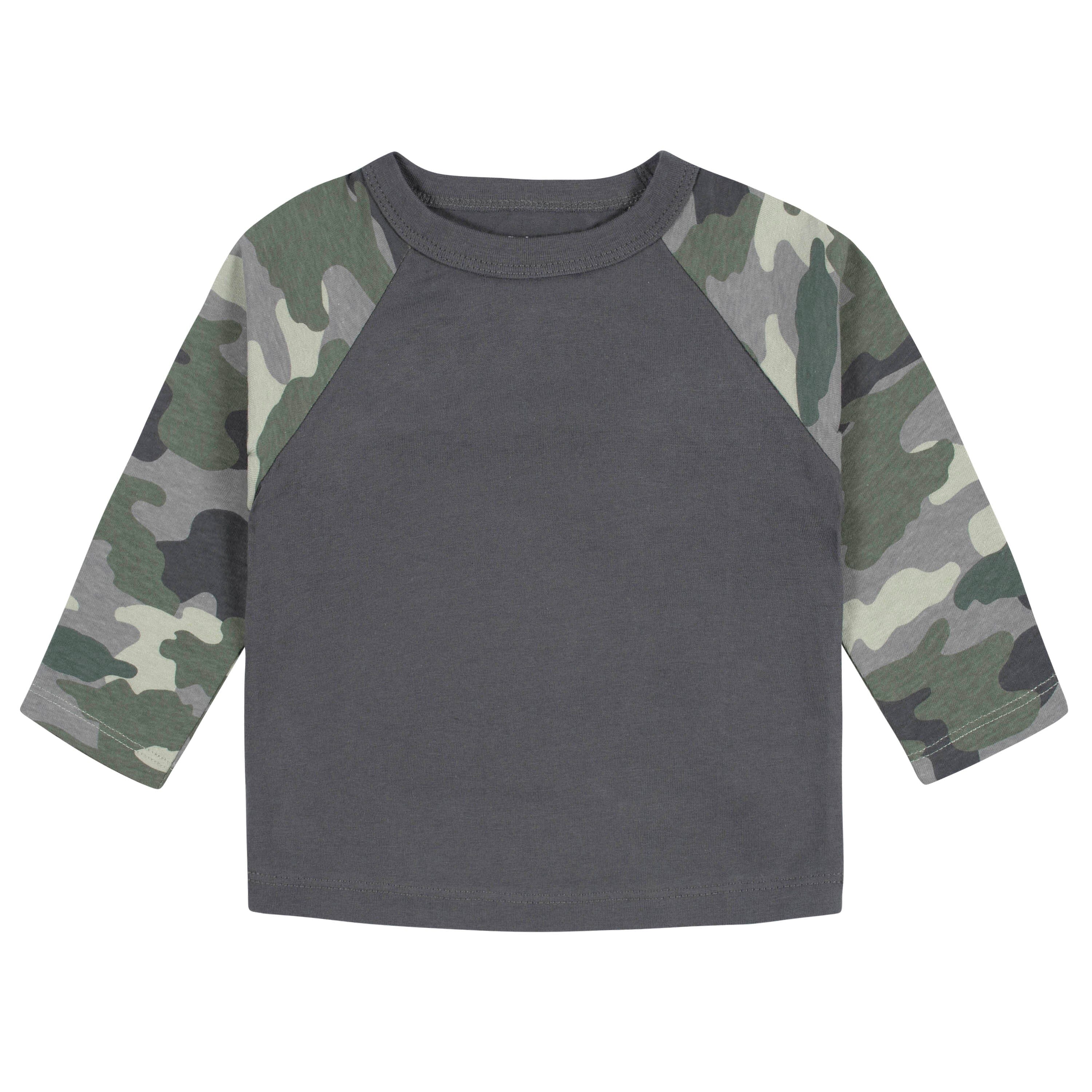 3-Pack Baby & Toddler Boys Color Me Camo Long Sleeve Baseball Tees