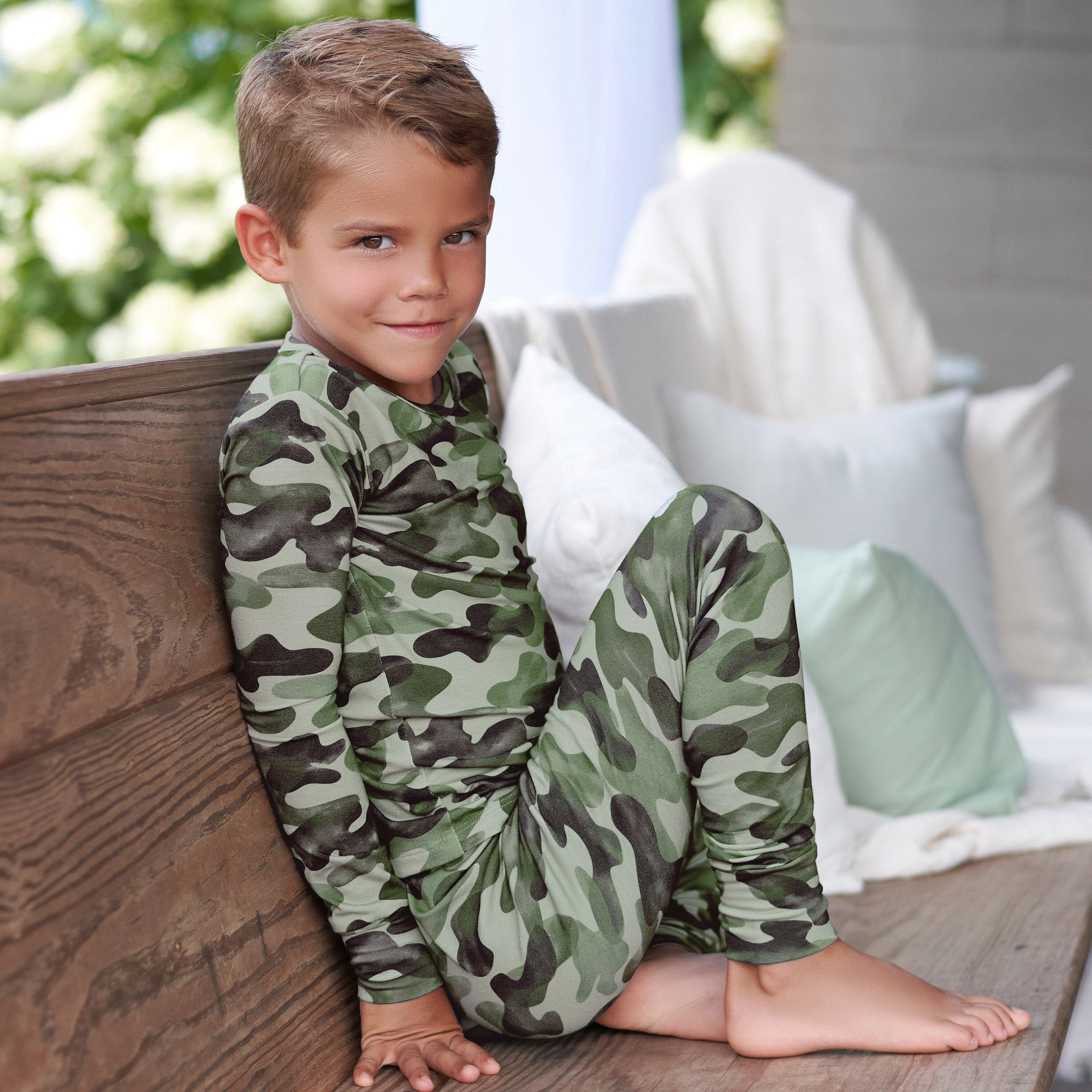 2 Piece Infant Toddler Hide Seek Camo Buttery Soft Viscose