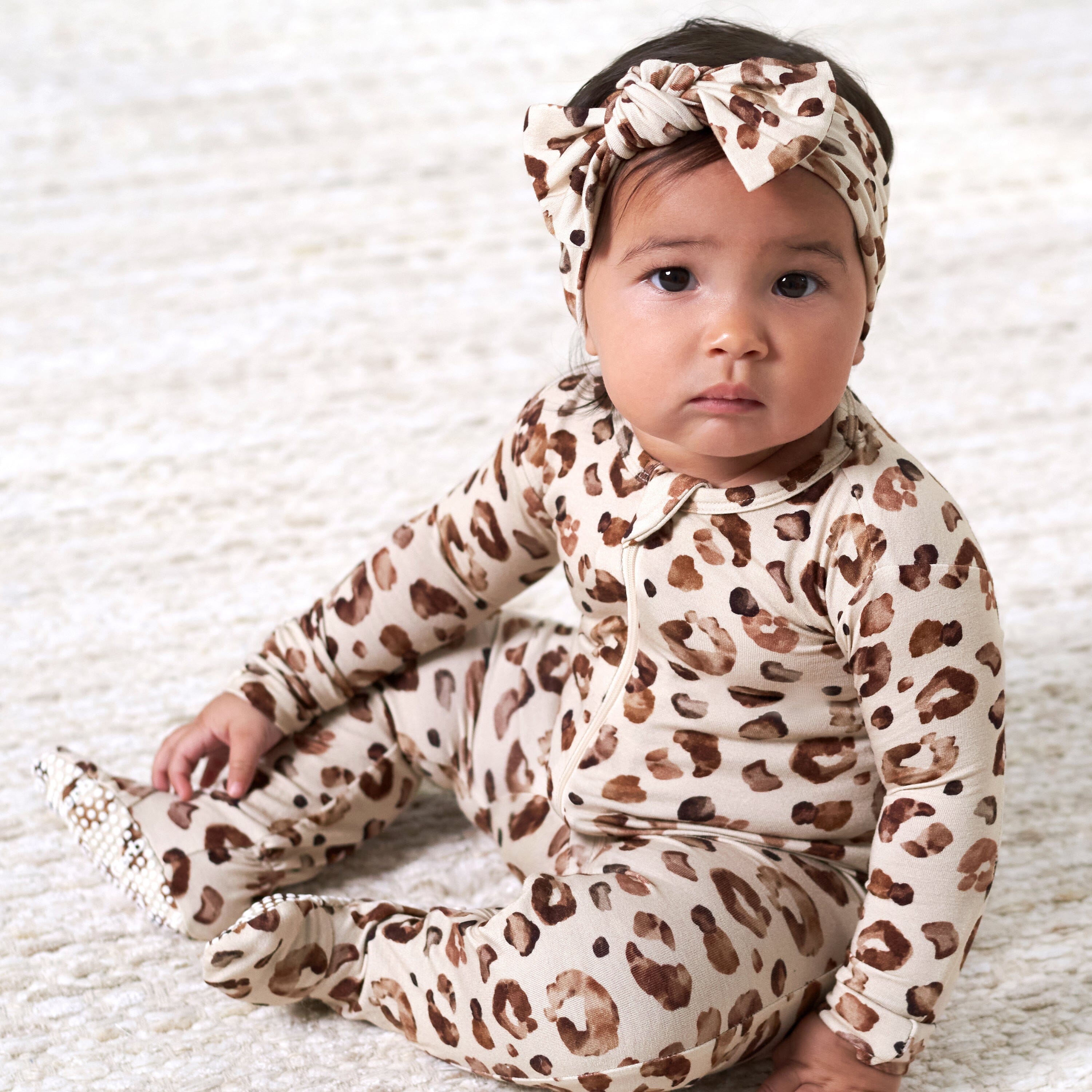 Baby Toddler Spotted Leopard Buttery Soft Viscose Made from