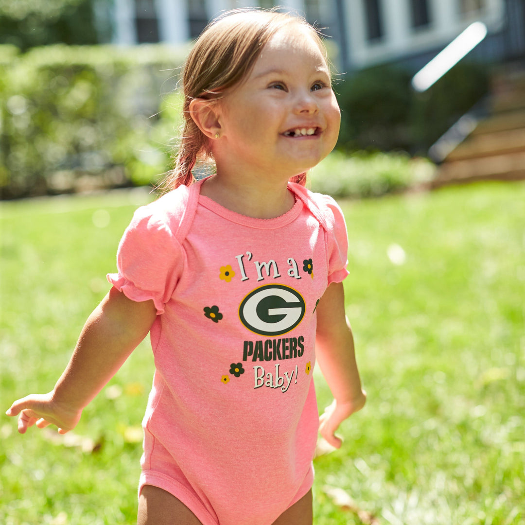 Baby Girls Green Bay Packers Cheerleader Dress and Diaper Cover Set –  Gerber Childrenswear