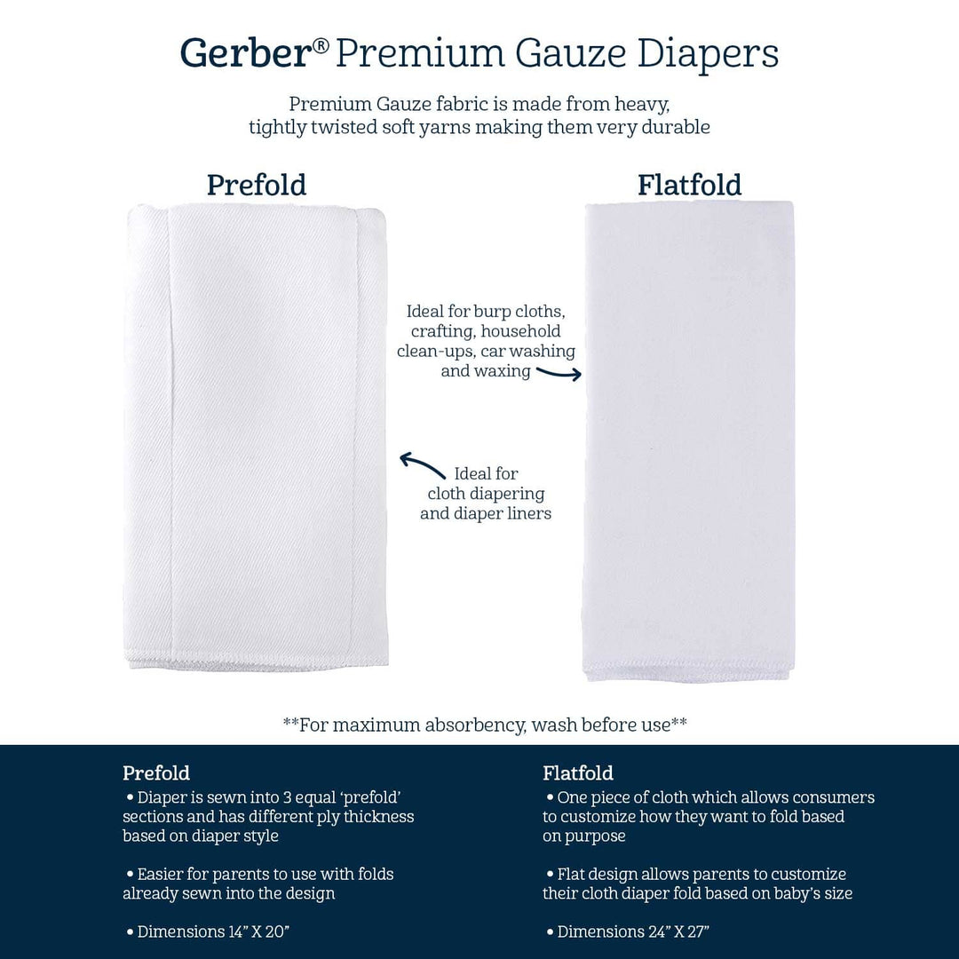 Gerber Baby Toddler White Waterproof Pants, 4-Pack 