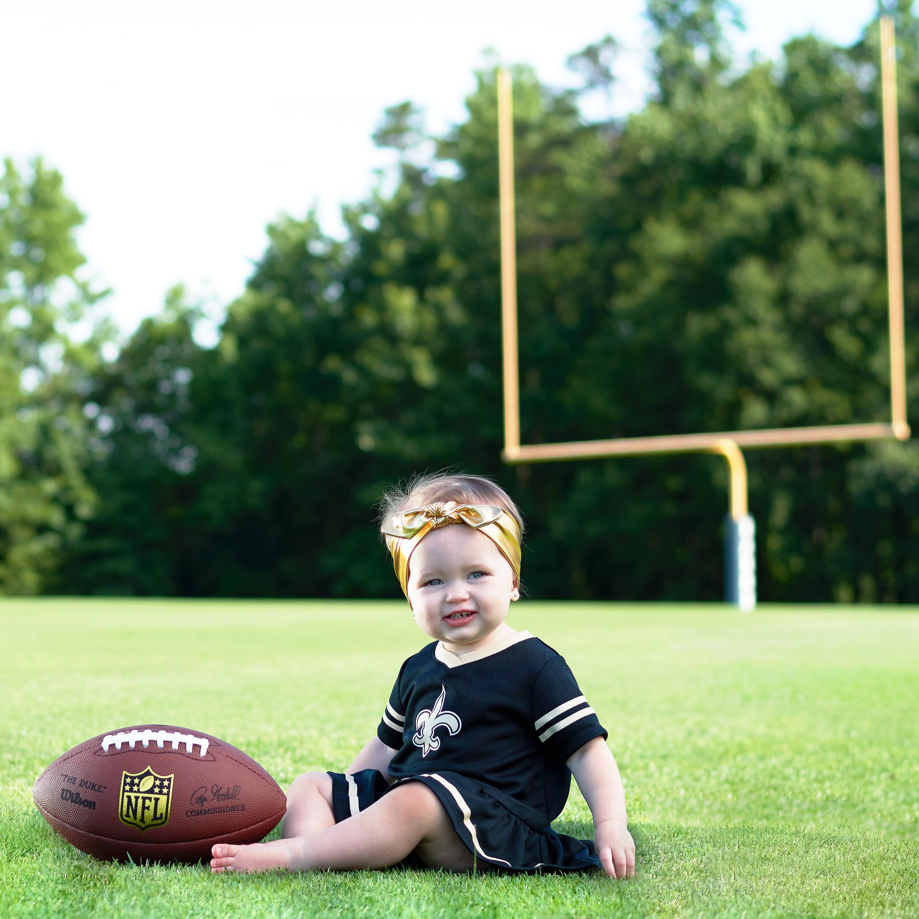 Baby Girls New Orleans Saints Cheerleader Dress and Diaper Cover Set –  Gerber Childrenswear