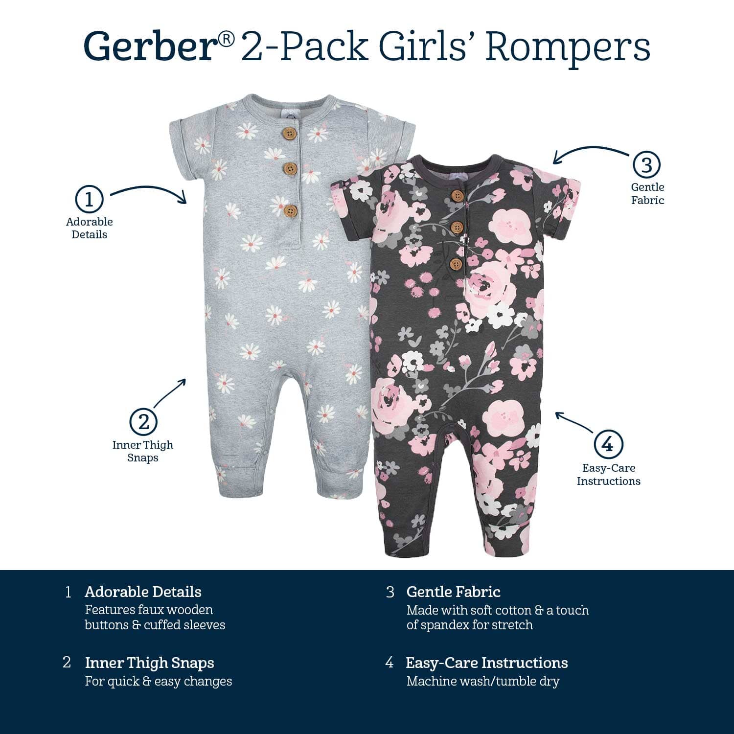 Girls short sleeve outlet romper