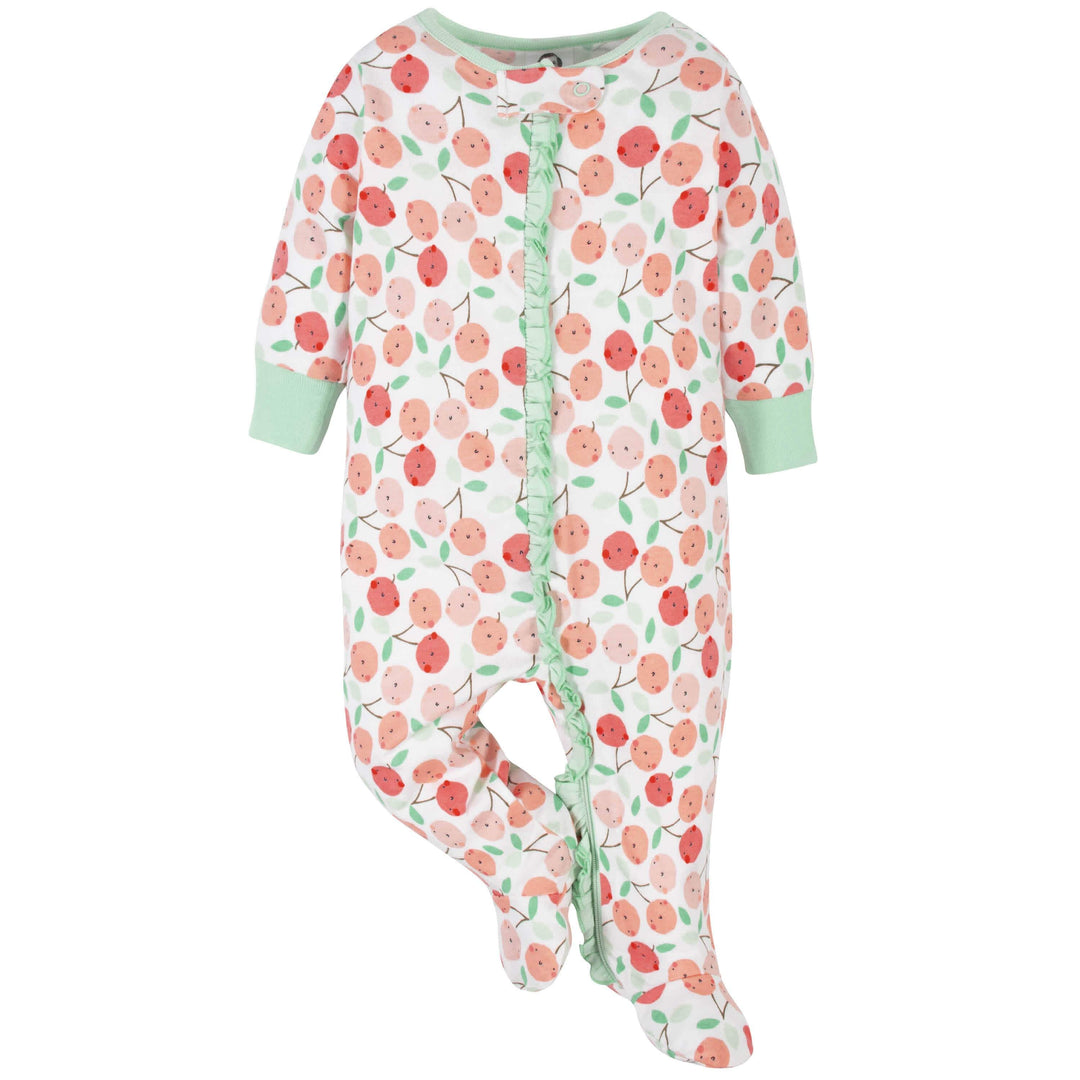 2-Pack Baby Girls Love & Floral Sleep 'n Plays-Gerber Childrenswear