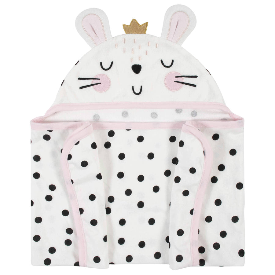 Baby Girls Bunny Ballerina Hooded Bath Wrap-Gerber Childrenswear