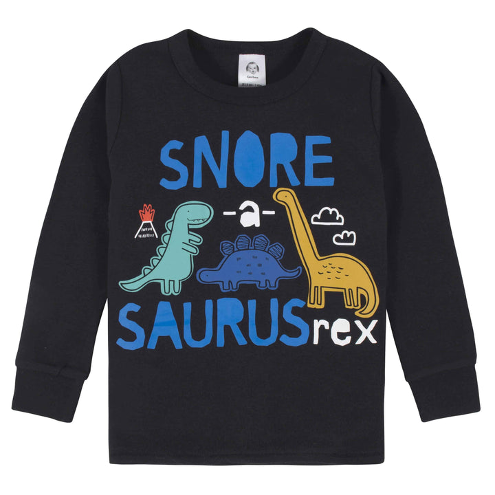 4-Piece Boys Dinosaur Snug Fit Cotton Pajamas-Gerber Childrenswear