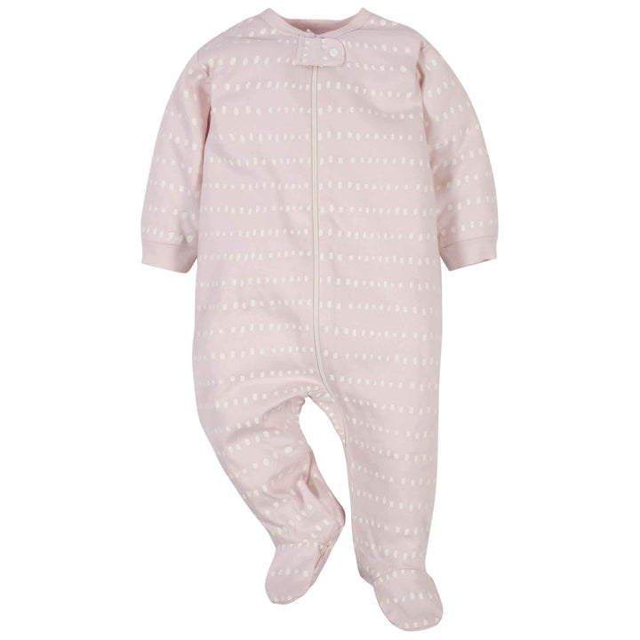 Gerber® Organic 2-Pack Baby Girls Dotted Line Sleep 'n Plays-Gerber Childrenswear