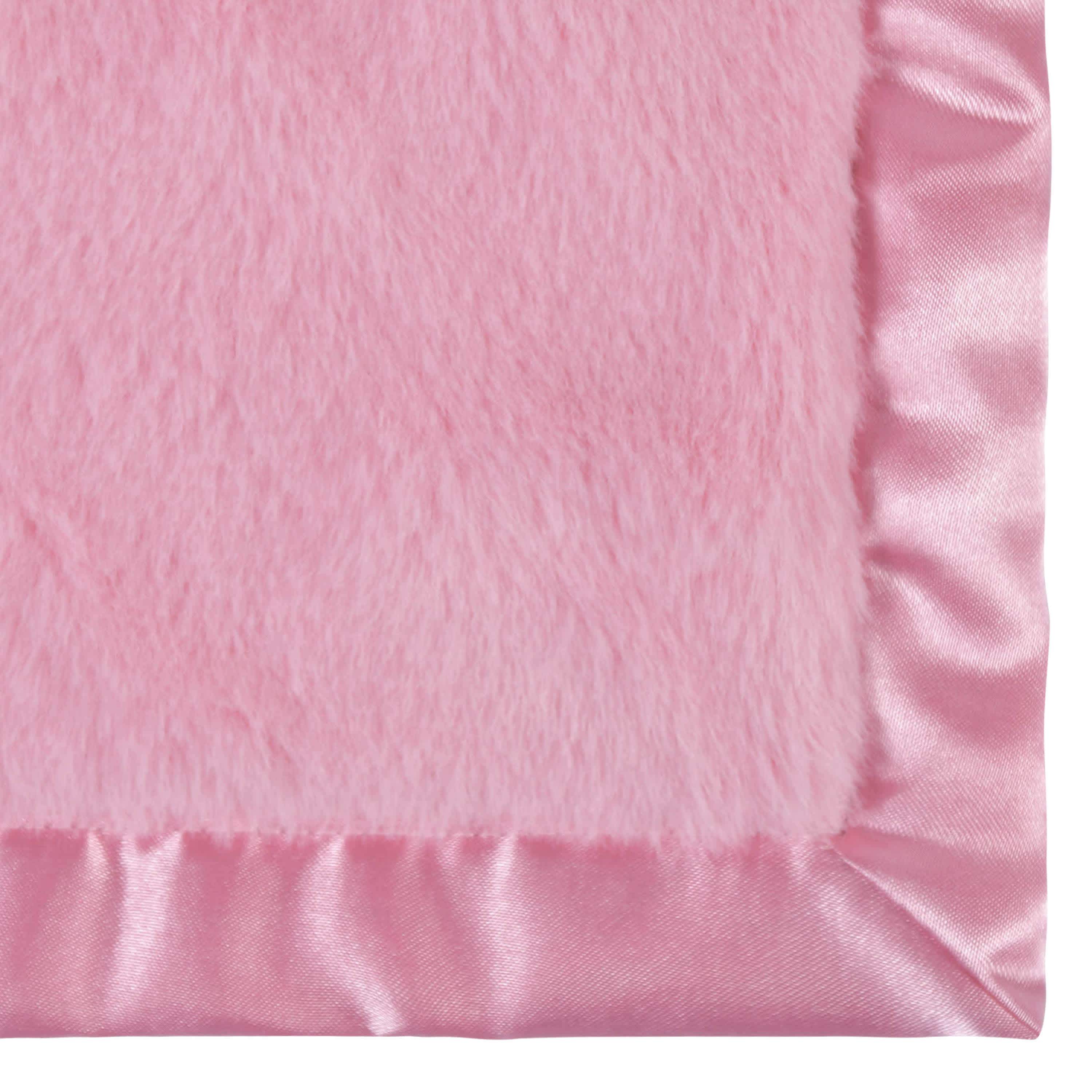 Pink blanket discount with silk trim