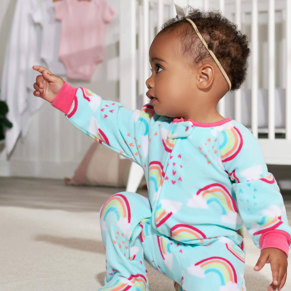 Baby Girls Rainbow Fleece Pajamas – Gerber Childrenswear