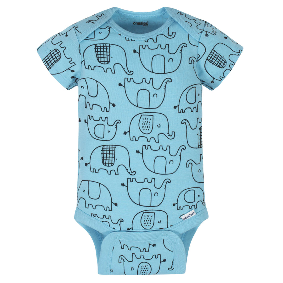 8-Pack Baby Neutral Elephant Onesies® Brand Bodysuits – Gerber ...