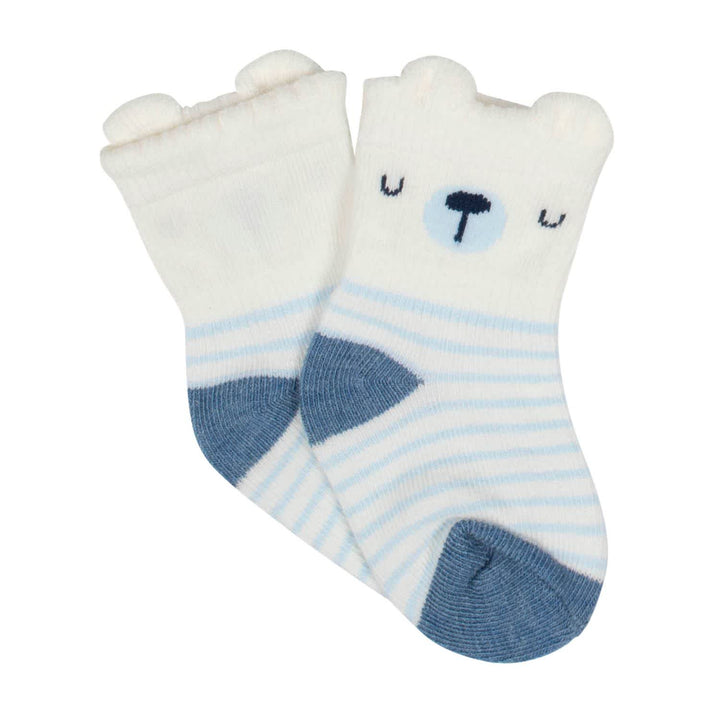 Gerber® Organic 4-Pack Baby Boys Teddy Wiggle Proof Socks-Gerber Childrenswear