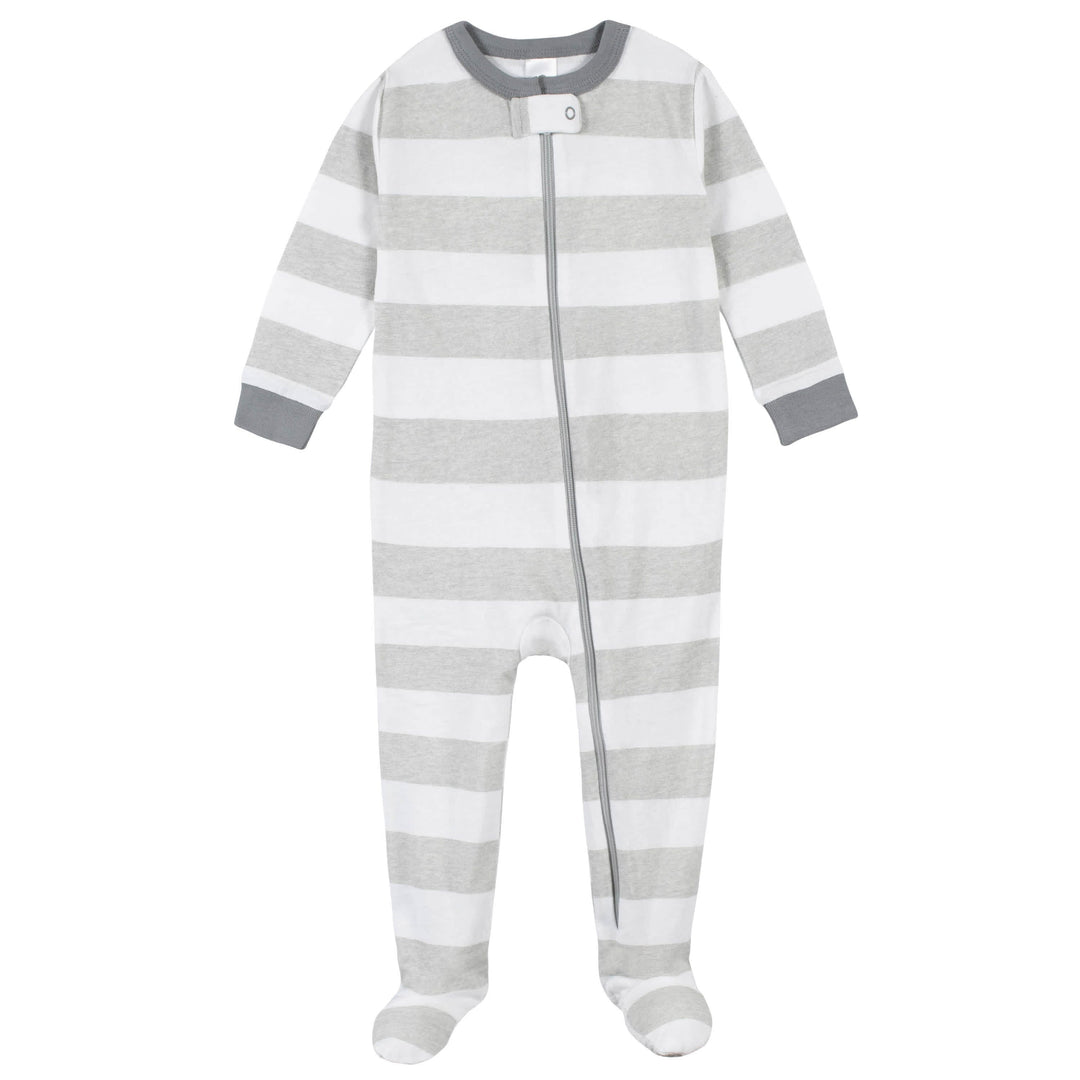 2-Pack Boys Wild Snug Fit Footed Cotton Pajamas-Gerber Childrenswear