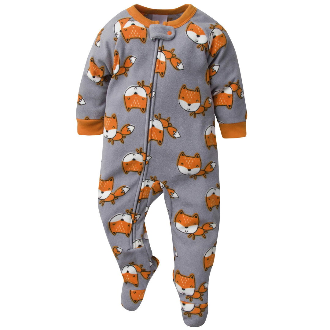 Gerber® Baby Boys Fox Fleece Pajamas-Gerber Childrenswear