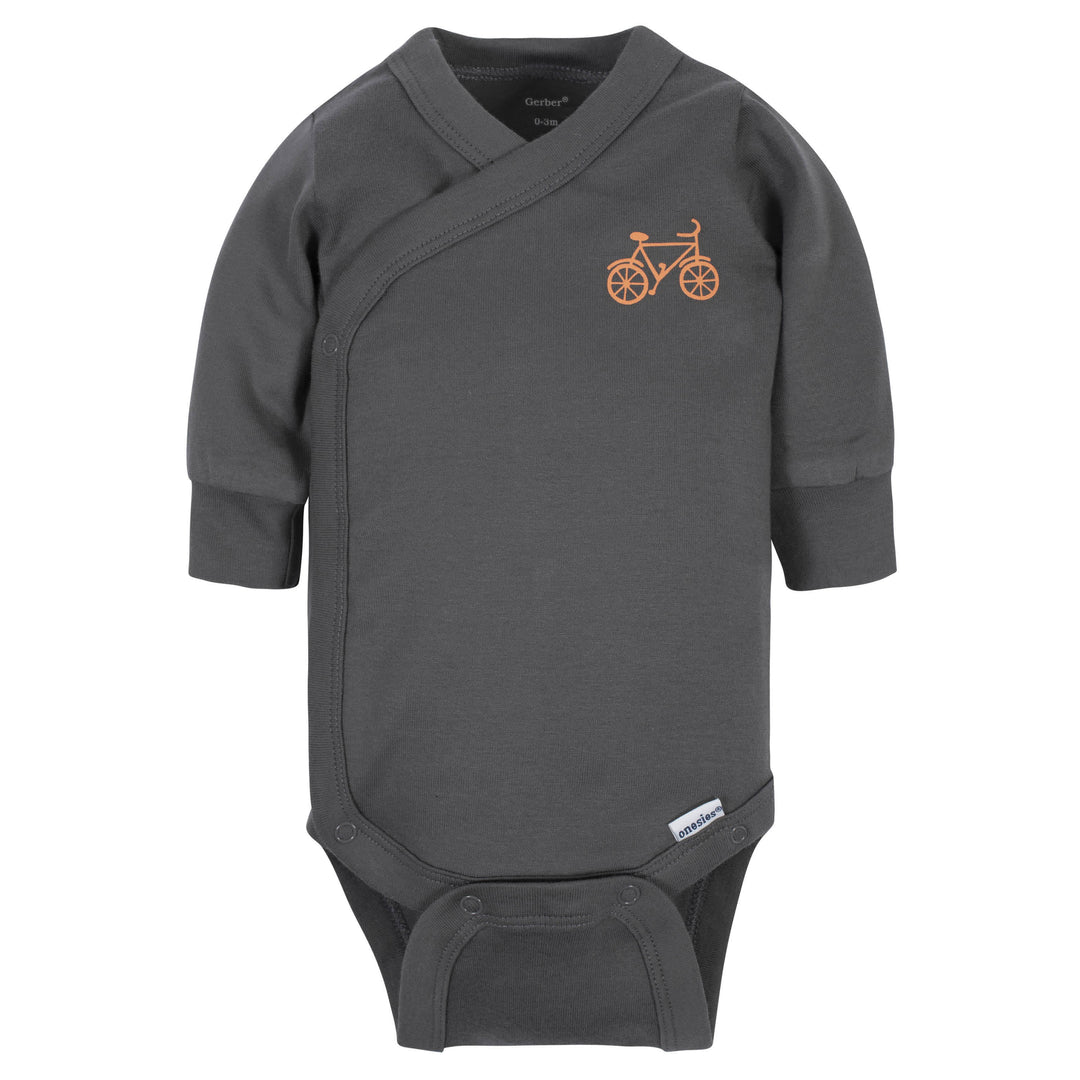 3-Piece Baby Boys Comfy Stretch Bicycle Onesies® Bodysuit, Footed Pant and Cap Set-Gerber Childrenswear