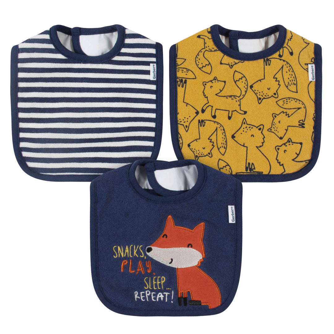 21-Piece Baby Boys Fox Terry Bib, Burpcloth, Mittens, Cap and Bootie Sock Set-Gerber Childrenswear