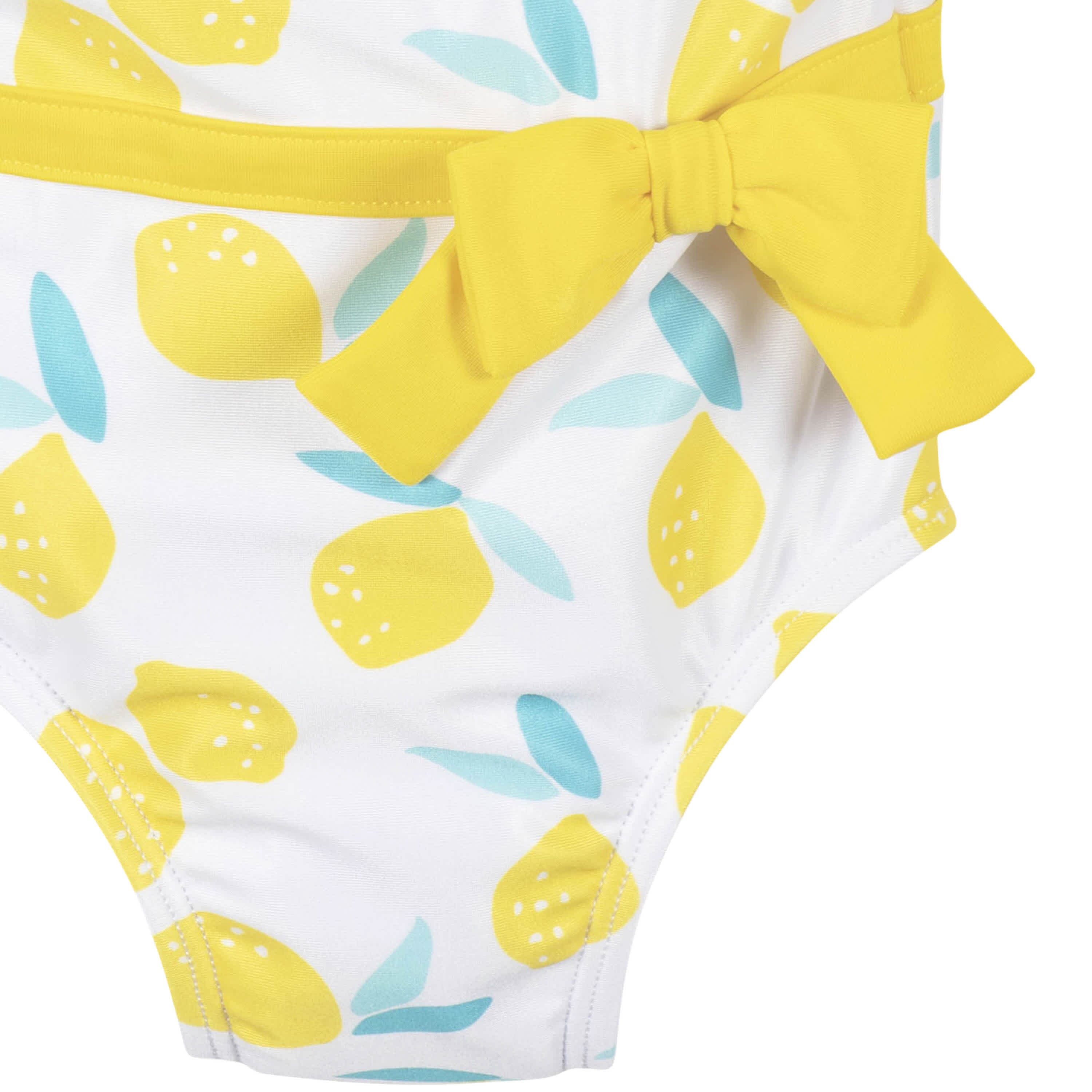 Baby Toddler Girls UPF 50 Lemon Squeeze One Piece Swimsuit With Ruf Gerber Childrenswear