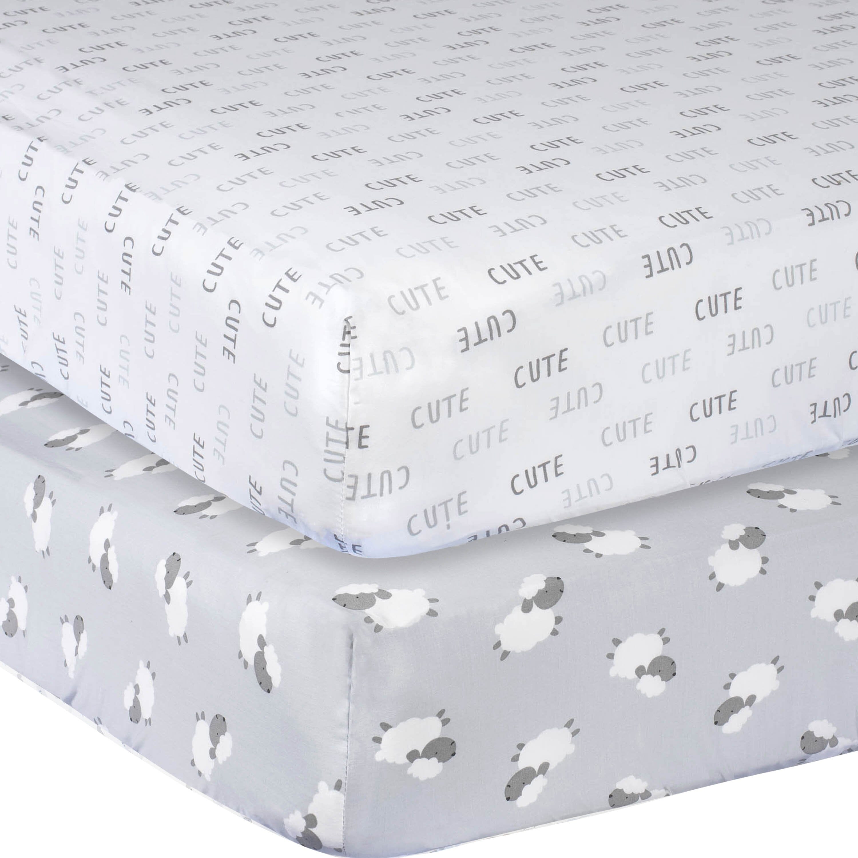 Gerber 2 Pack Baby Neutral Lamb Fitted Crib Sheet Gerber Childrenswear