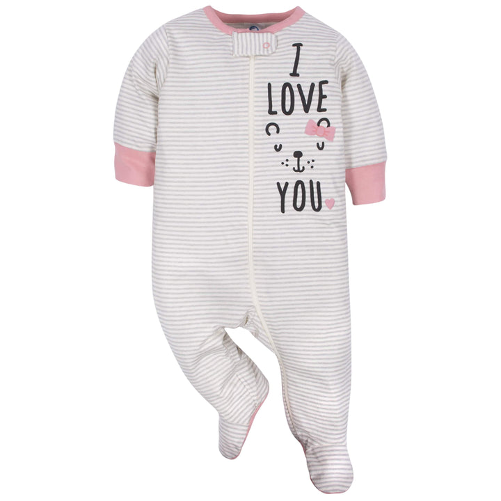 4-Piece Baby Girls Love Onesies® Bodysuits & Sleep 'N Play Set-Gerber Childrenswear