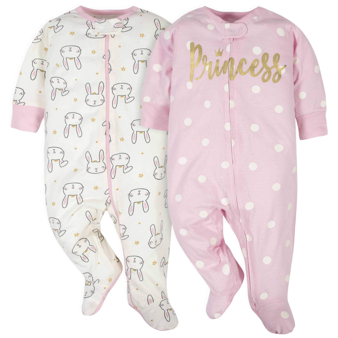 Gerber® 2-Pack Baby Girls Princess Sleep N' Plays-Gerber Childrenswear