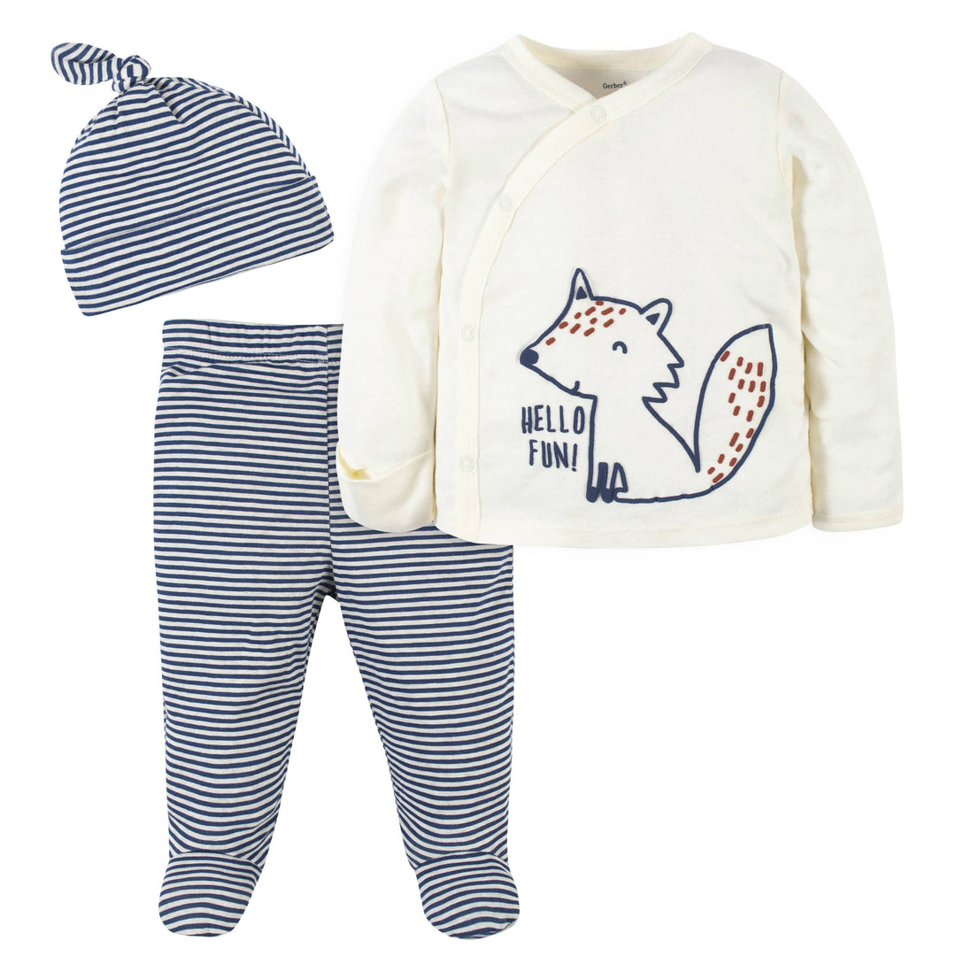 3-Piece Baby Boys Fox Take-Me-Home Set-Gerber Childrenswear