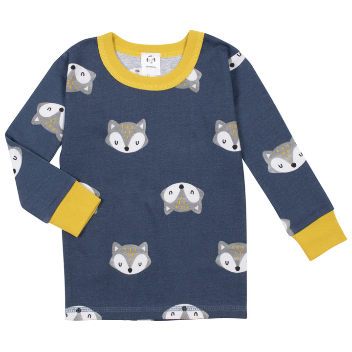 Toddler Boys' 4-Piece Organic Fox Snug Fit Pajamas