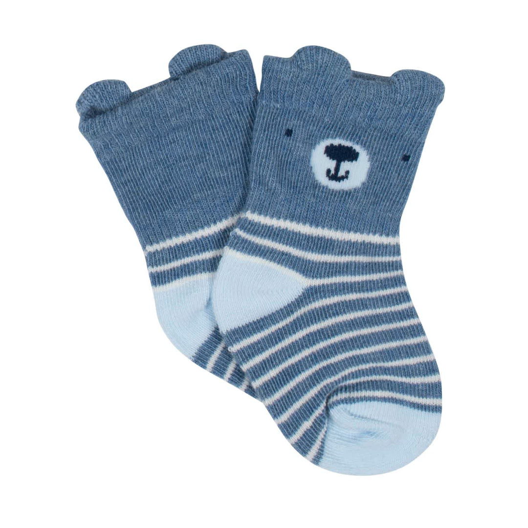 Gerber® Organic 4-Pack Baby Boys Teddy Wiggle Proof Socks-Gerber Childrenswear