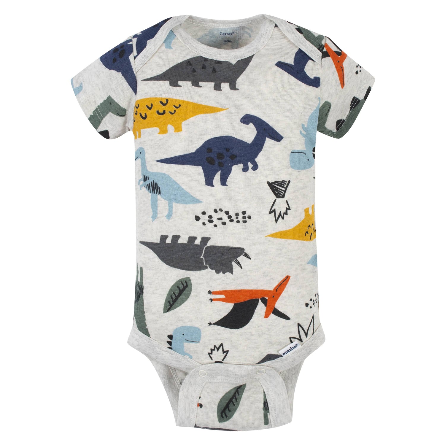 5-Pack Baby Boys Dino Short Sleeve Onesies® Bodysuits#N#– Gerber ...