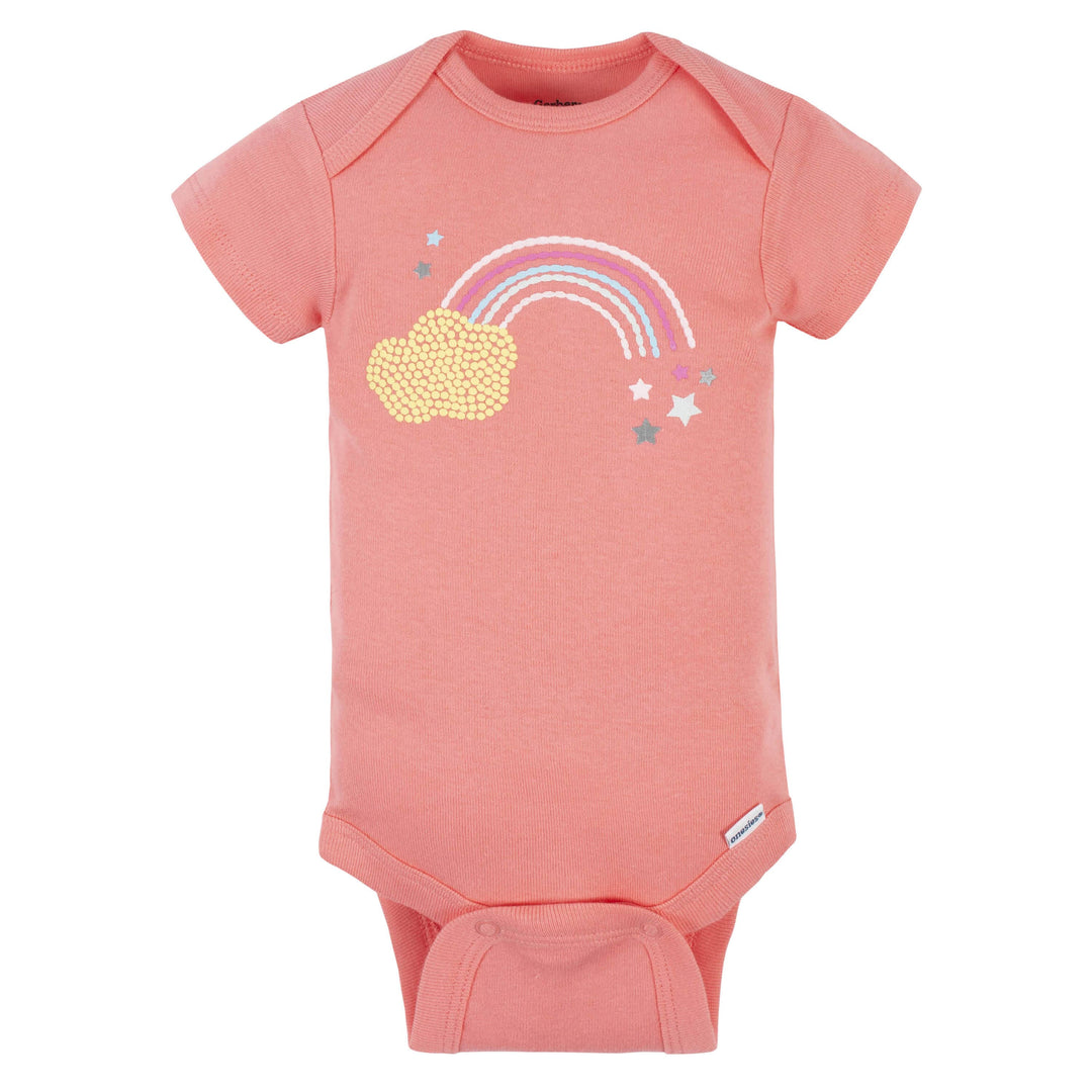 5-Pack Baby Girls Rainbow Short Sleeve Onesies® Bodysuits – Gerber  Childrenswear