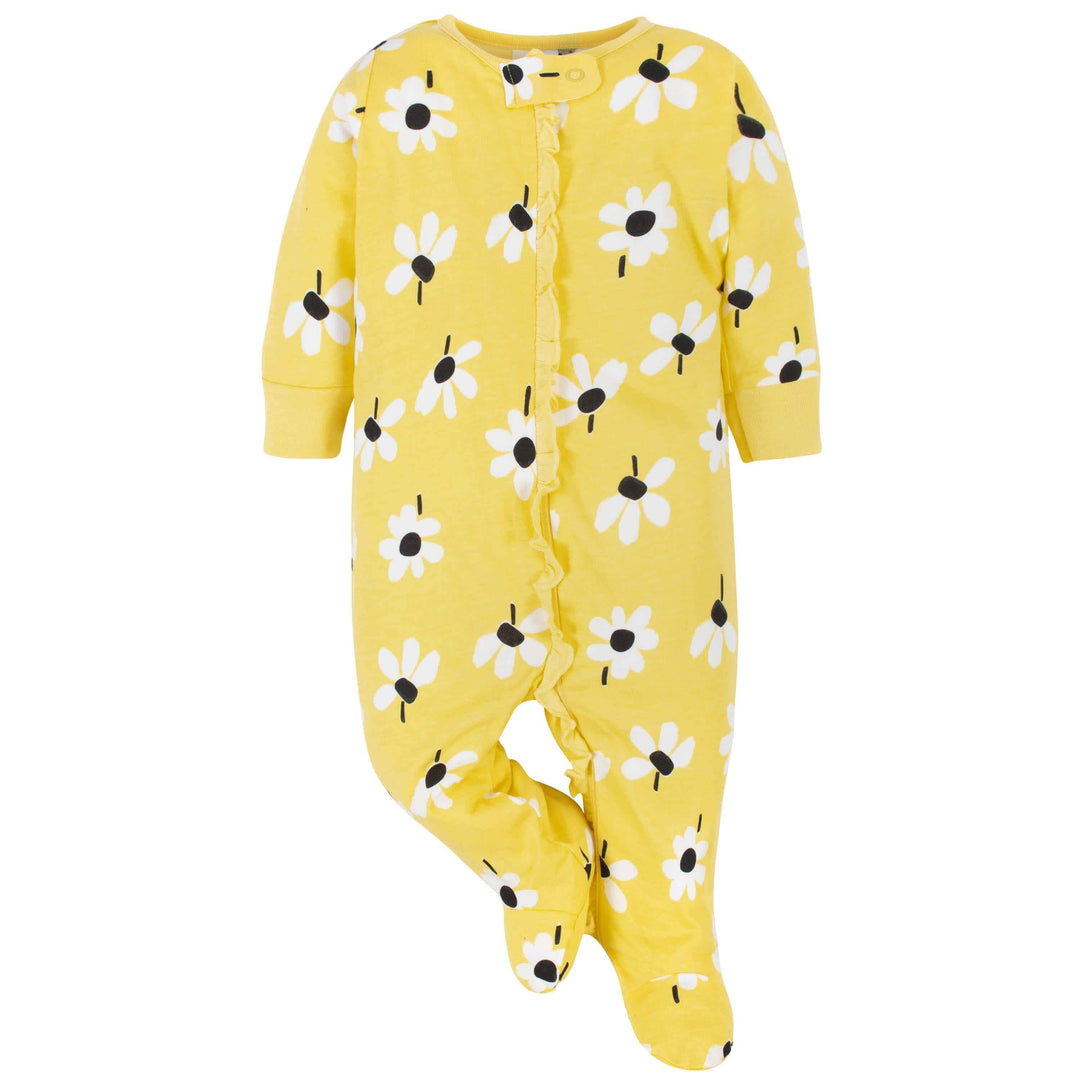 2-Pack Baby Girls Bee Kind & Daisies Sleep 'n Plays-Gerber Childrenswear