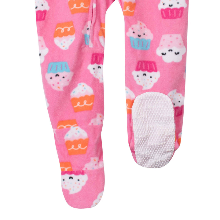 Gerber® 4-Pack Toddler Girls Cupcakes & Unicorns Fleece Pajamas-Gerber Childrenswear