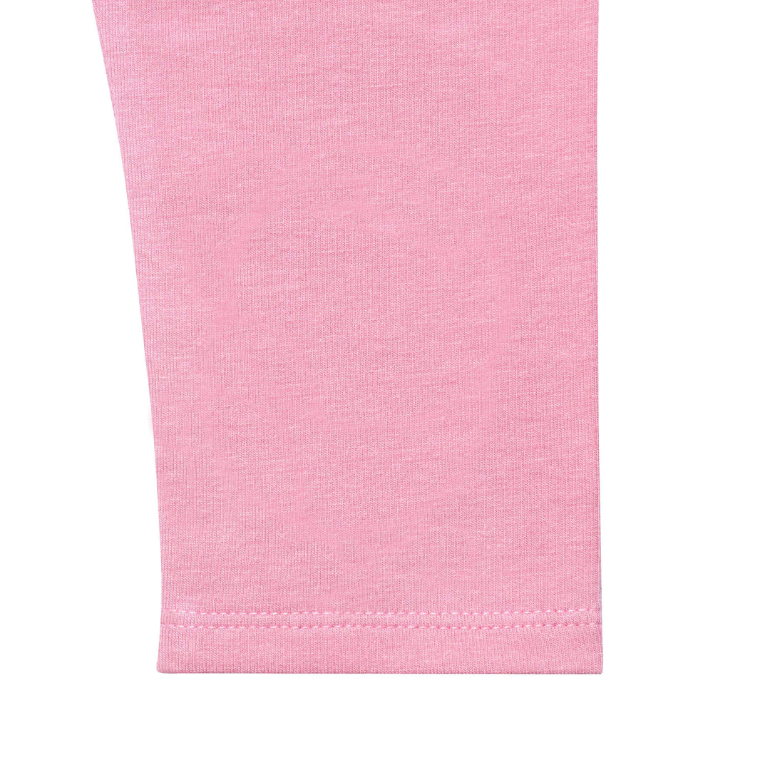  Essentials Girls Leggings, Pack Of 5, Dark Rose/Grey/Light  Pink Floral/Marron Mushroom/Pink Leaf Print, Large