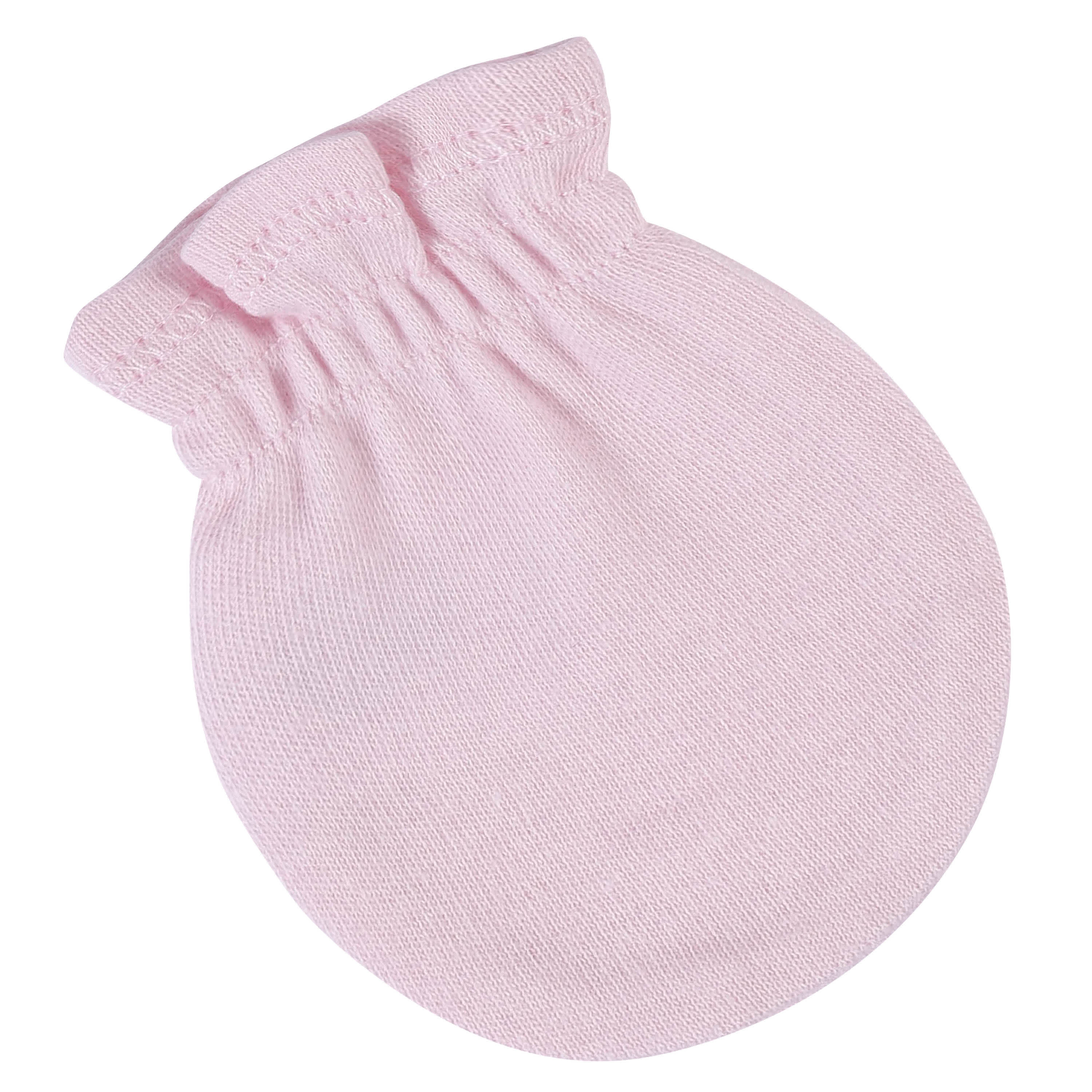 Pink baby outlet mittens