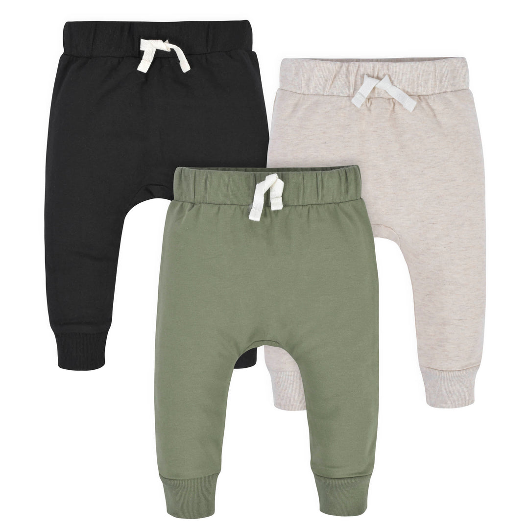 Toddler Boys Girls Sweatpants Cotton Active Jogger Pants with Pockets 1-7T,  3-Pack