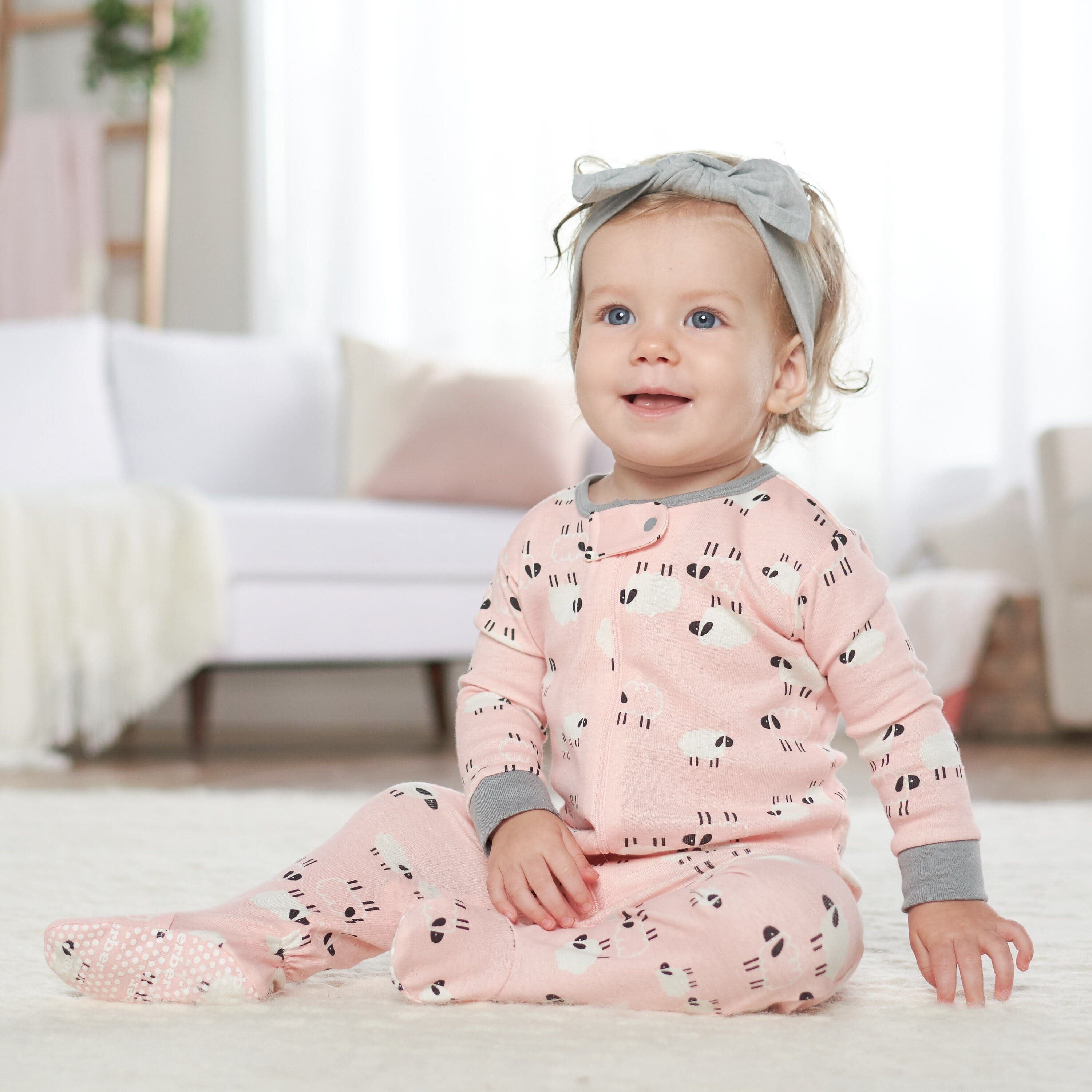 Baby Girls 2 Pack Organic Sheep Snug Fit Footed Pajamas Gerber