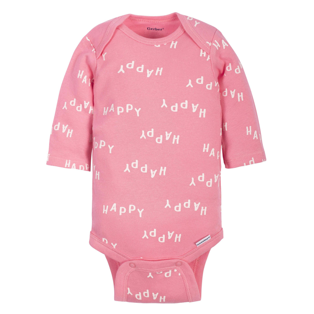 5-Pack Baby Girls Fox Long Sleeve Onesies® Bodysuits – Gerber Childrenswear