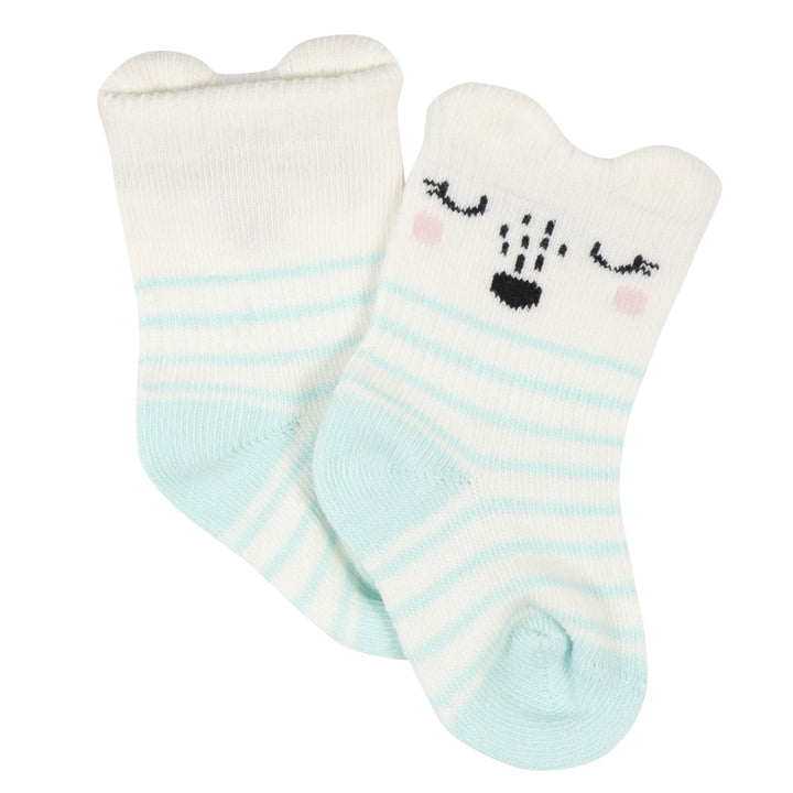 6-Pack Baby Girls Fox Wiggle Proof® Socks