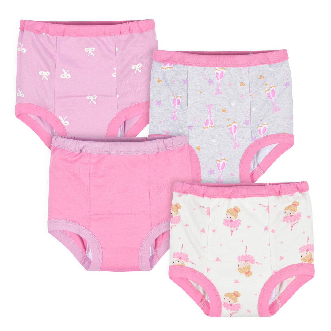 4-Pack Toddler Girls Unicorns & Dots Training Pants