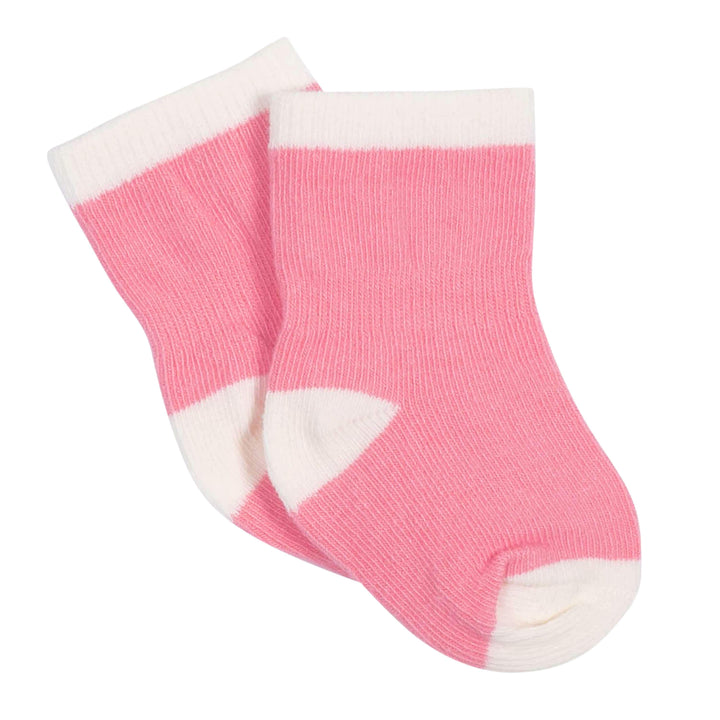 6-Pack Baby Girls Fox Jersey Crew Wiggle-Proof™ Socks-Gerber Childrenswear