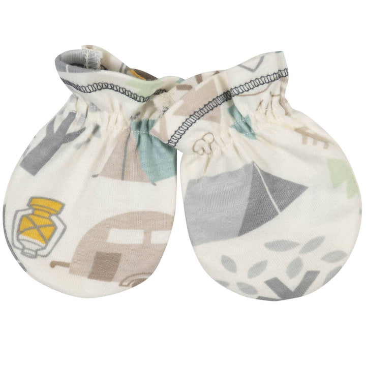 Gerber® Organic 4-Piece Baby Boys Bear Cap and Mitten Set-Gerber Childrenswear