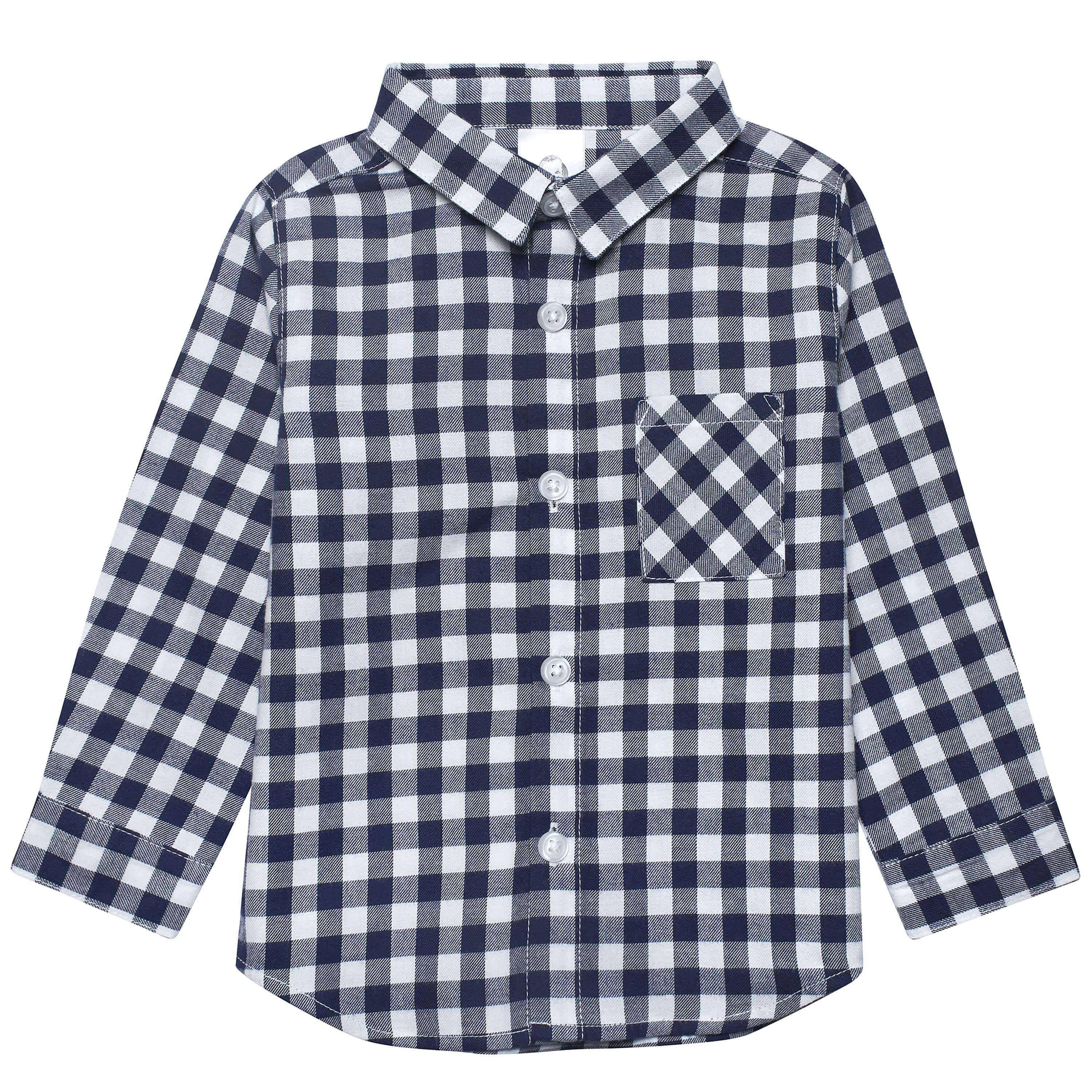 Infant & Toddler Boys Blue Plaid Woven Plaid Shirt – Gerber