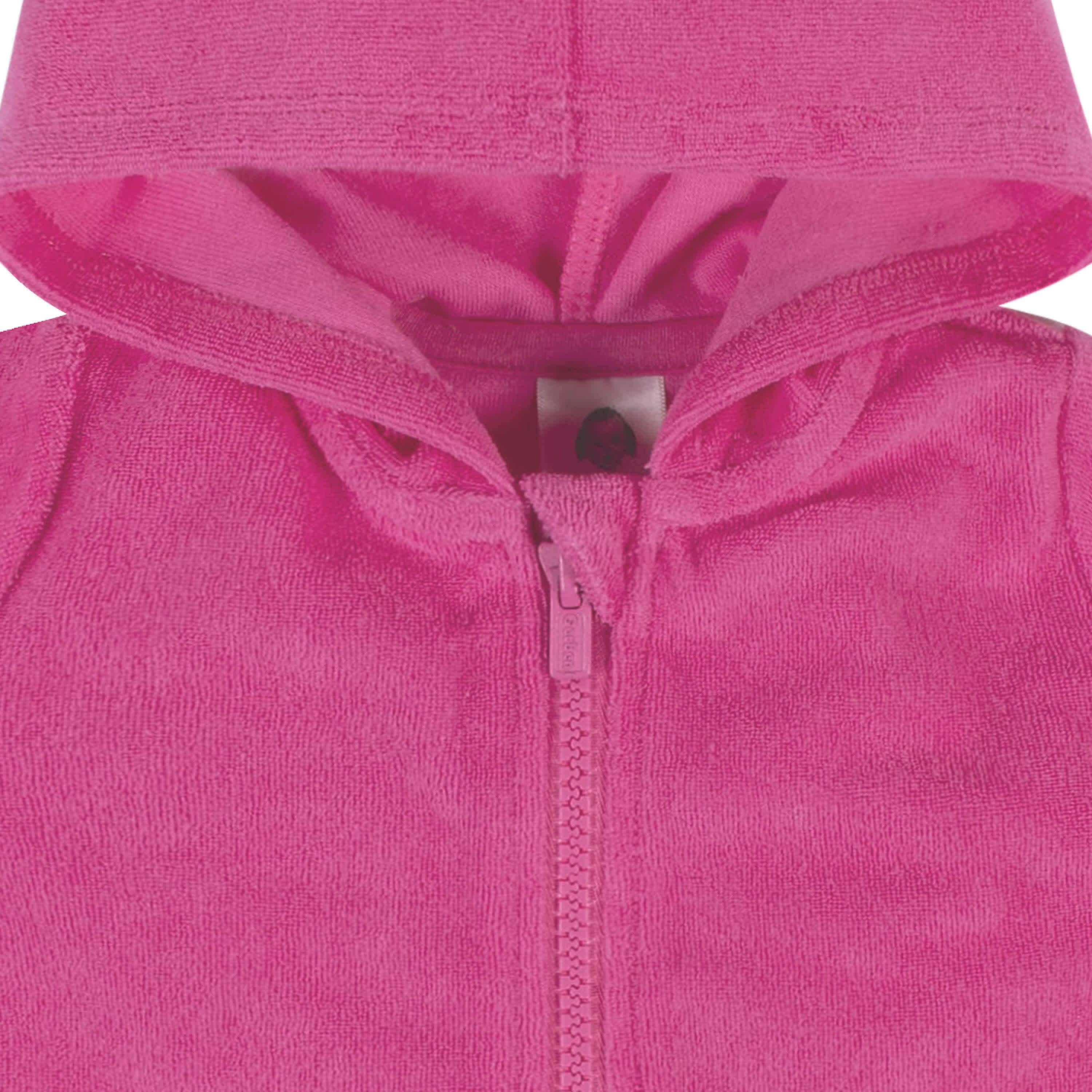 Baby & Toddler Girls Pink Zipper Hoodie Terry Coverup – Gerber