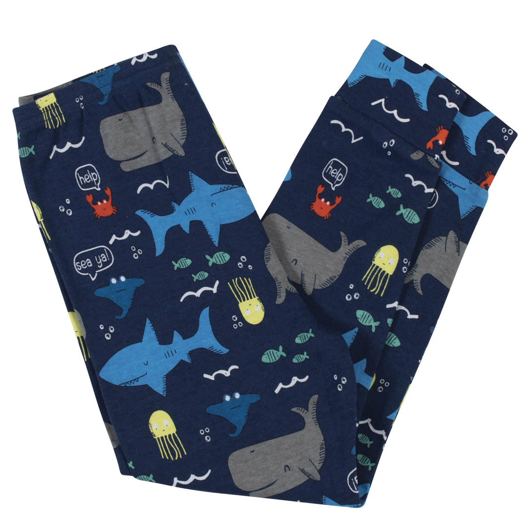 4-Piece Boys Sea Snug Fit Cotton Pajamas-Gerber Childrenswear