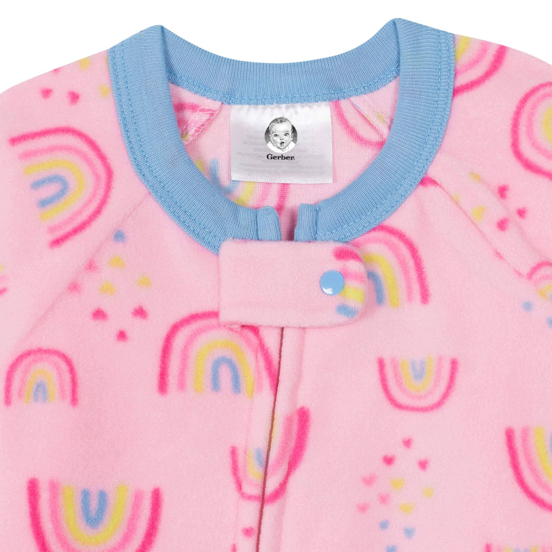 Baby Girls Rainbow Fleece Pajamas – Gerber Childrenswear