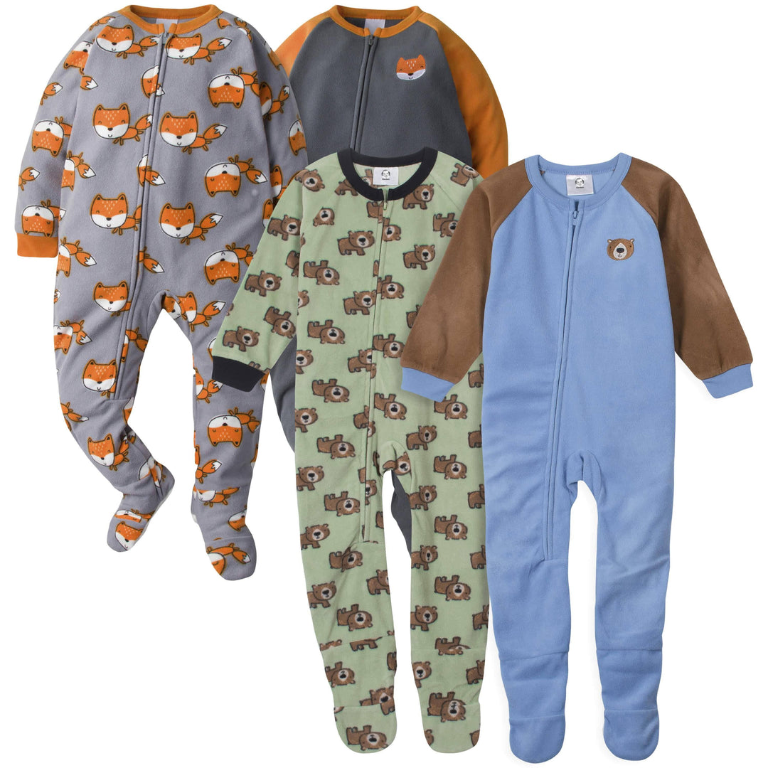 Gerber® 4-Pack Toddler Boys Fleece Pajamas-Gerber Childrenswear