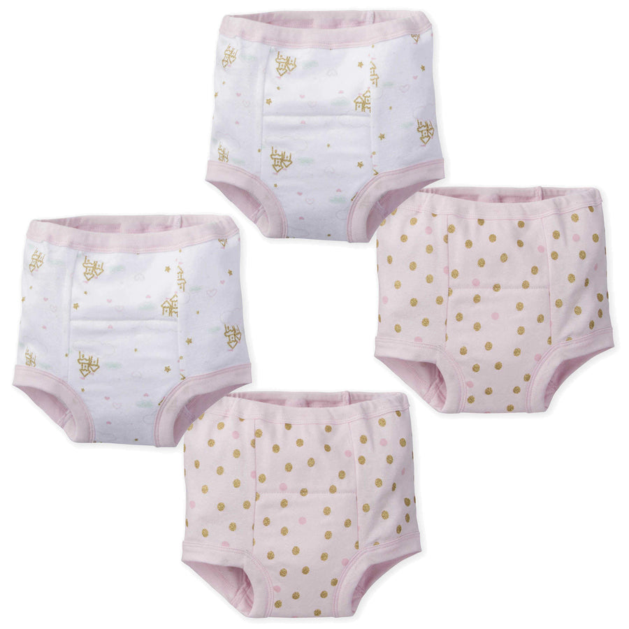 Gerber Toddler Girls' 2 Pack Terry Lined Training Pants, Polka Dots, 2T/3T  : : Clothing, Shoes & Accessories