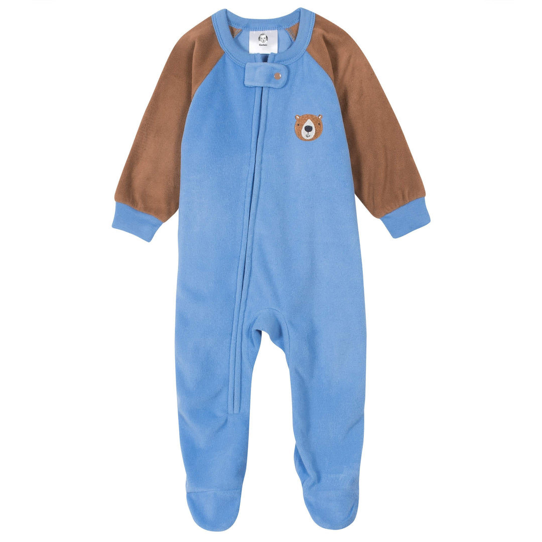 Gerber® 4-Pack Baby Boys Fleece Pajamas-Gerber Childrenswear