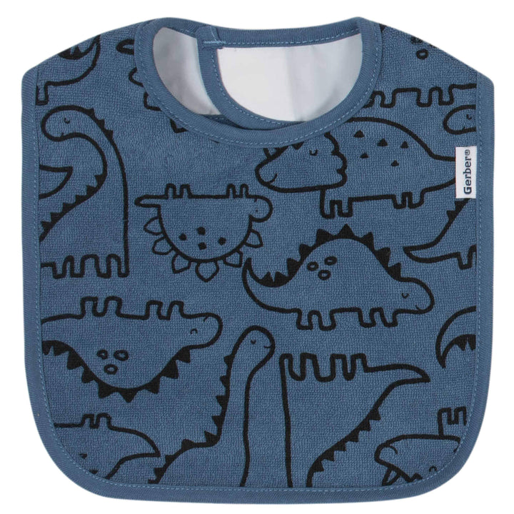 Gerber® 3-Pack Baby Boys Dinosaur Terry Bibs-Gerber Childrenswear