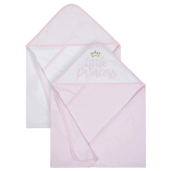 Gerber® Organic 2-Pack Baby Girls Princess Hooded Towels-Gerber Childrenswear